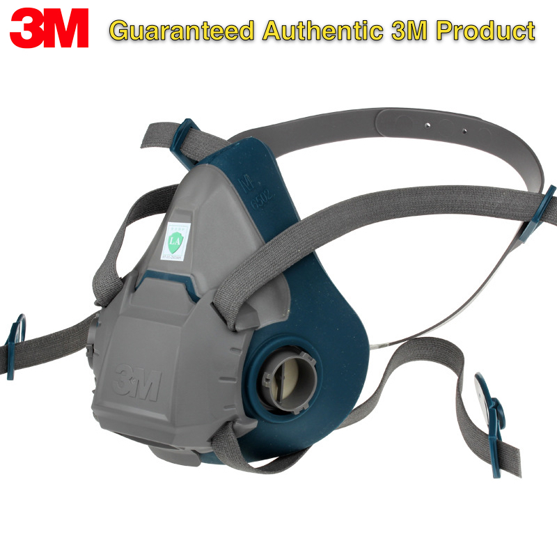 Dust Mask Construction - 3M 6502 再利用可能なハーフフェイスマスクレスピレーター プロ仕様シリコン安全マスク 塗装、スプレー、化学ガス、粉塵保護用