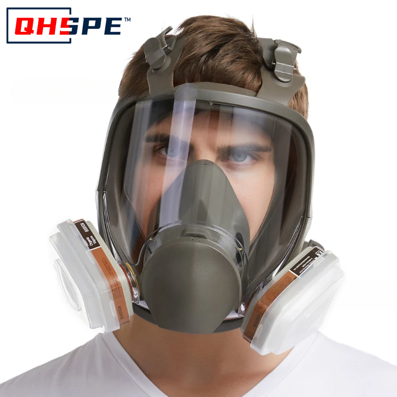 Dust Mask Construction - 防霧6800防毒マスク工業用塗装スプレーマスク安全作業フィルター防塵フルフェイスホルムアルデヒド保護