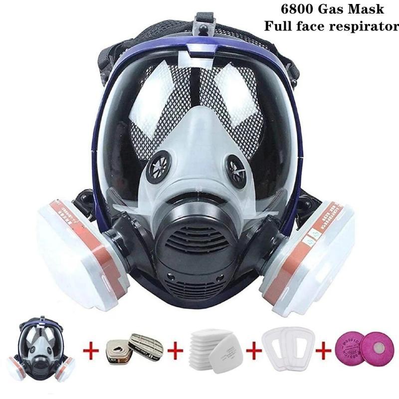 Dust Mask Construction - 化学ガスマスク 6800 防塵マスク防曇フルフェイスマスクフィルター工業用酸性ガス、溶接スプレーペイント殺虫剤