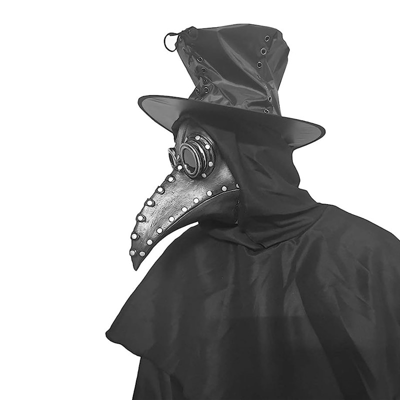Disposable Surgical Mask - ハロウィーンのコスプレ衣装,子供と大人のための長い楕円形のゴム製マスク,5個