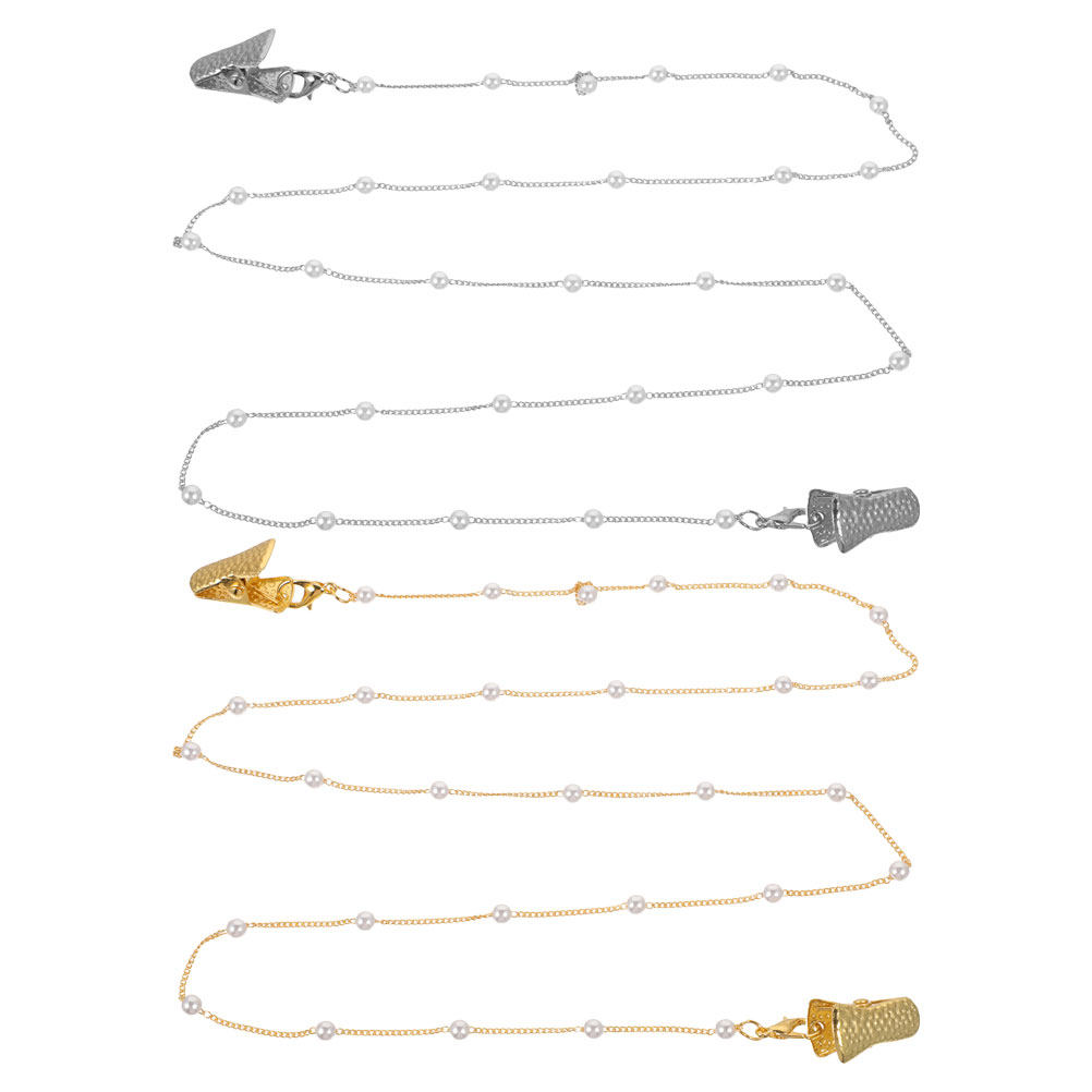 2個入り、おしゃれなビーズとパールのメガネチェーン、マスクホ - Mask Chain Holder のレビューと価格