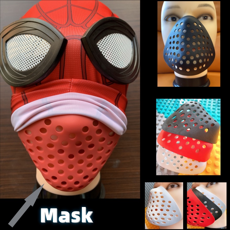 シリコーンハーフフェイスシェルスパイダーアニメマスクサポート - Silicone Mask Bracket のレビューと価格